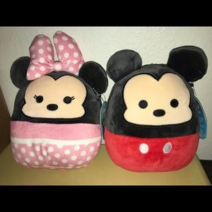 Disney’s Mickey and Minnie Mouse Squishmallow 8” Set NEW